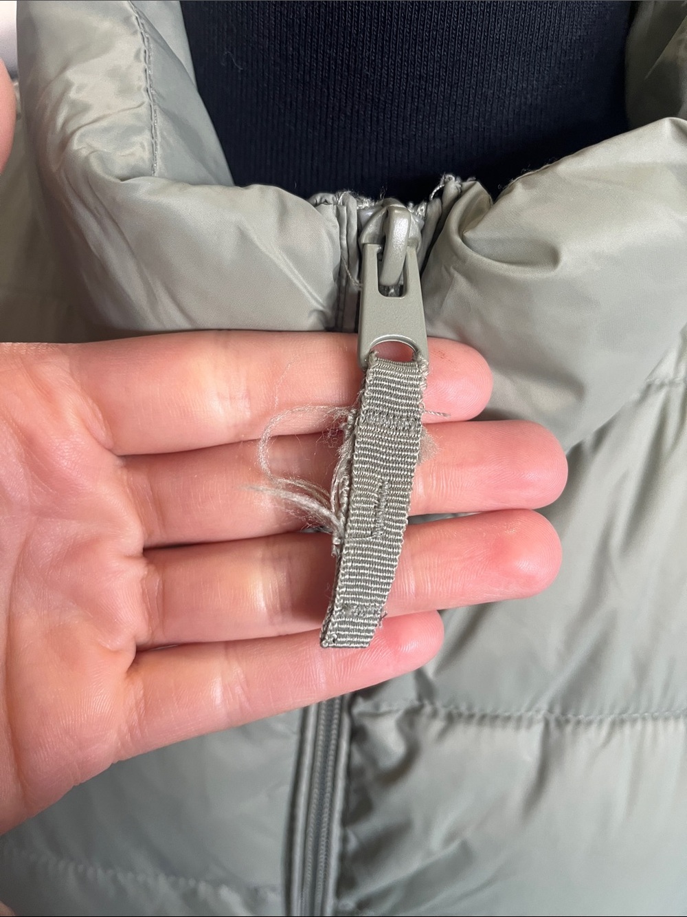 Love Tree Sage Green Quilted Puffer Vest - Picture 4 of 9